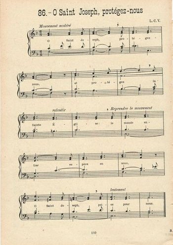 O saint Joseph, protégez-nous Partition gratuite